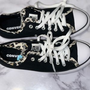 Double layer cheetah print Chuck Taylor all star